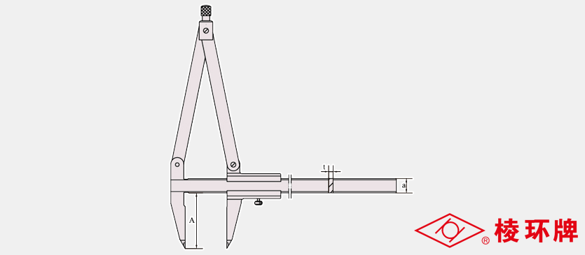 棱环牌碳钢圆规划线卡尺，JY001系列