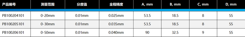 棱环牌大量程百分表，PB1002系列